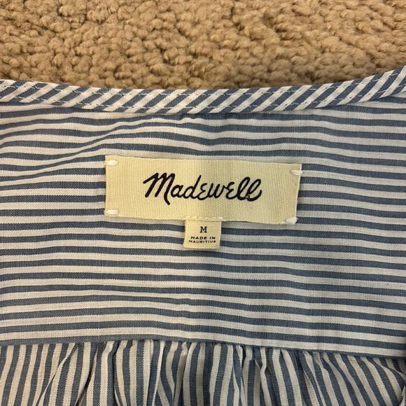 Madewell Striped Wrap Top - Blue/White - Picture 7 of 8